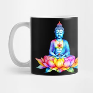 Watercolor Buddha and Lotus Mug